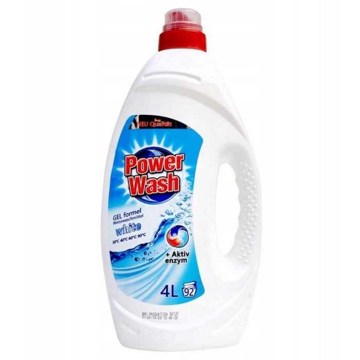 Power Wash żel do prania białego 4L – 92 prania